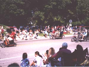 Burnsville, Minnesota Parade September 2002 Quadriscooter and Quadribents.