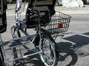 Optional Rear Basket for Quadribent Recumbent Bikes